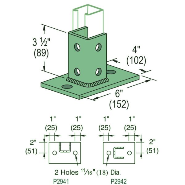 Base Para Postes UNISTRUT - Mabelec